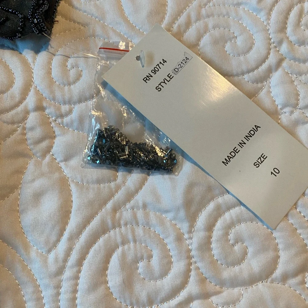 Heavily beaded gown. Brand is BHLDN. - Picture 7 of 7